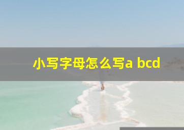 小写字母怎么写a bcd